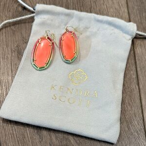 Kendra Scott Vibrant Coral and Mint Earrings